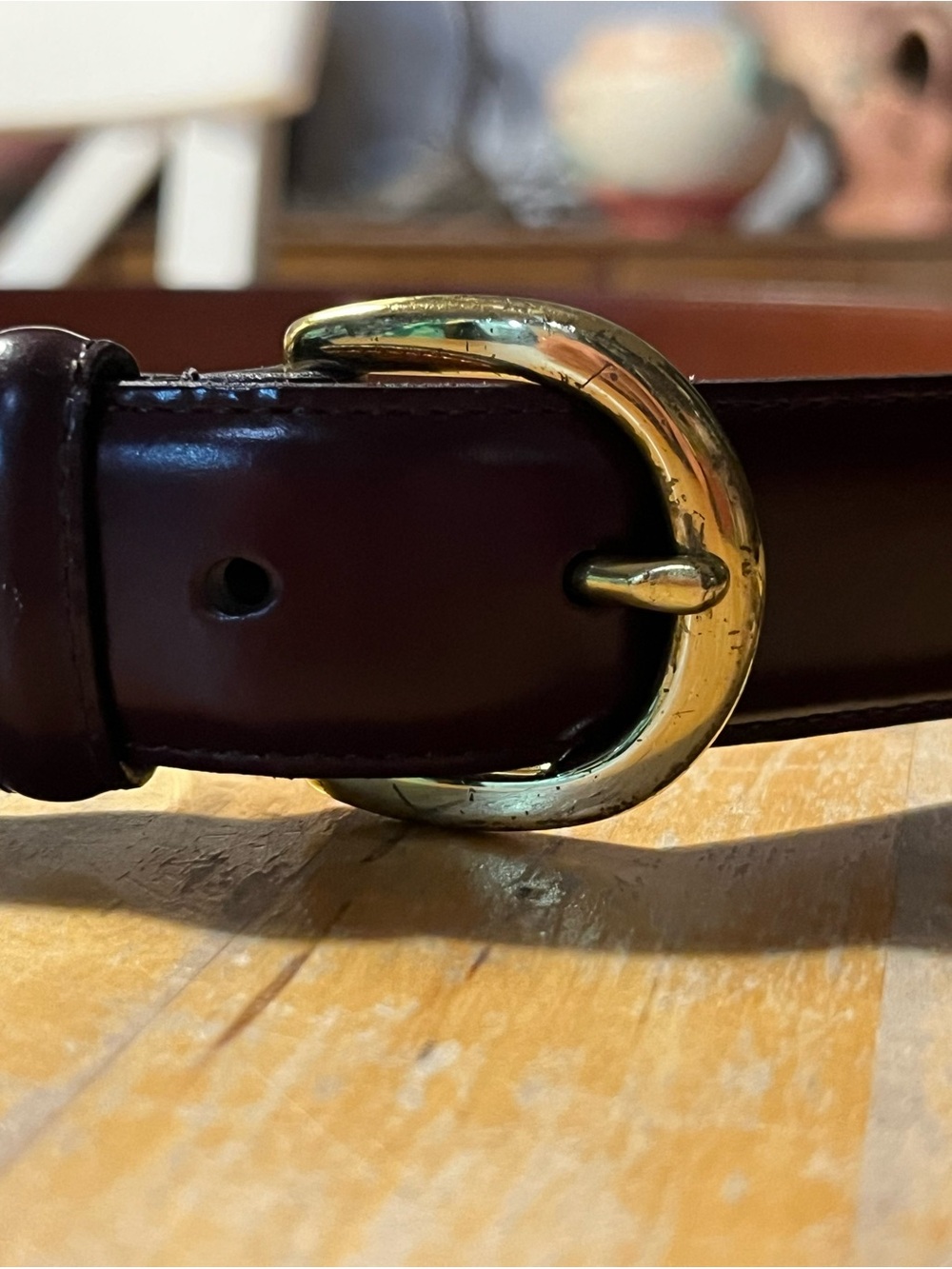 Coach Brown Leather Belt Size 36 Brass Buckle Classic USA Made Vintage Style